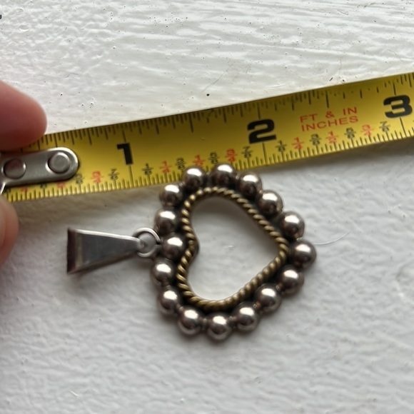 Vintage Sterling Heart Pendant - Picture 7 of 7